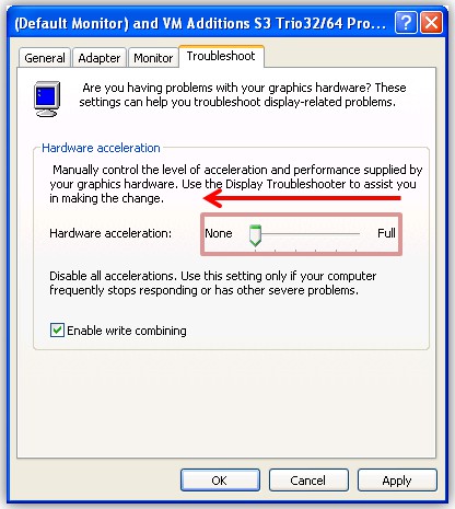 hardware acceleration in troubleshot