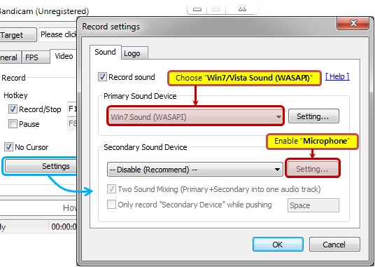 Sound Settings for Windows Vista/7/8