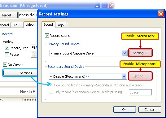 Sound Settings for Windows XP