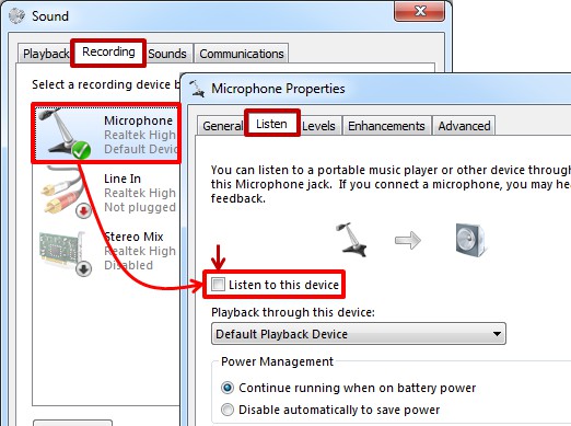 Mic Picking Up Output Sound