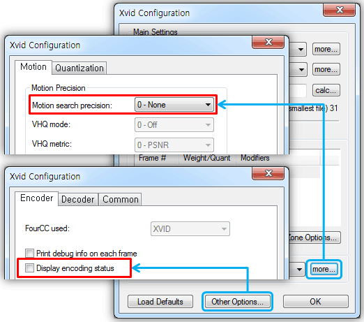 best xvid codec setting for video recording