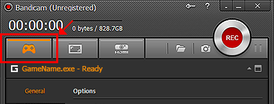 Choose 'Game Recording' mode