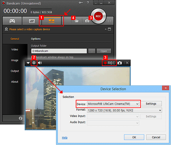 How to record a video capture device