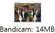 Recorded file size with Bandicam